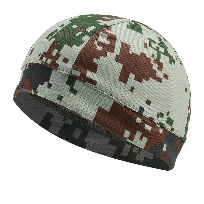 Camouflage windproof stretch beanie for outdoor sports, providing warmth and comfort. Unisex and suitable for cycling. SF1415